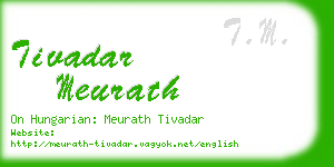 tivadar meurath business card